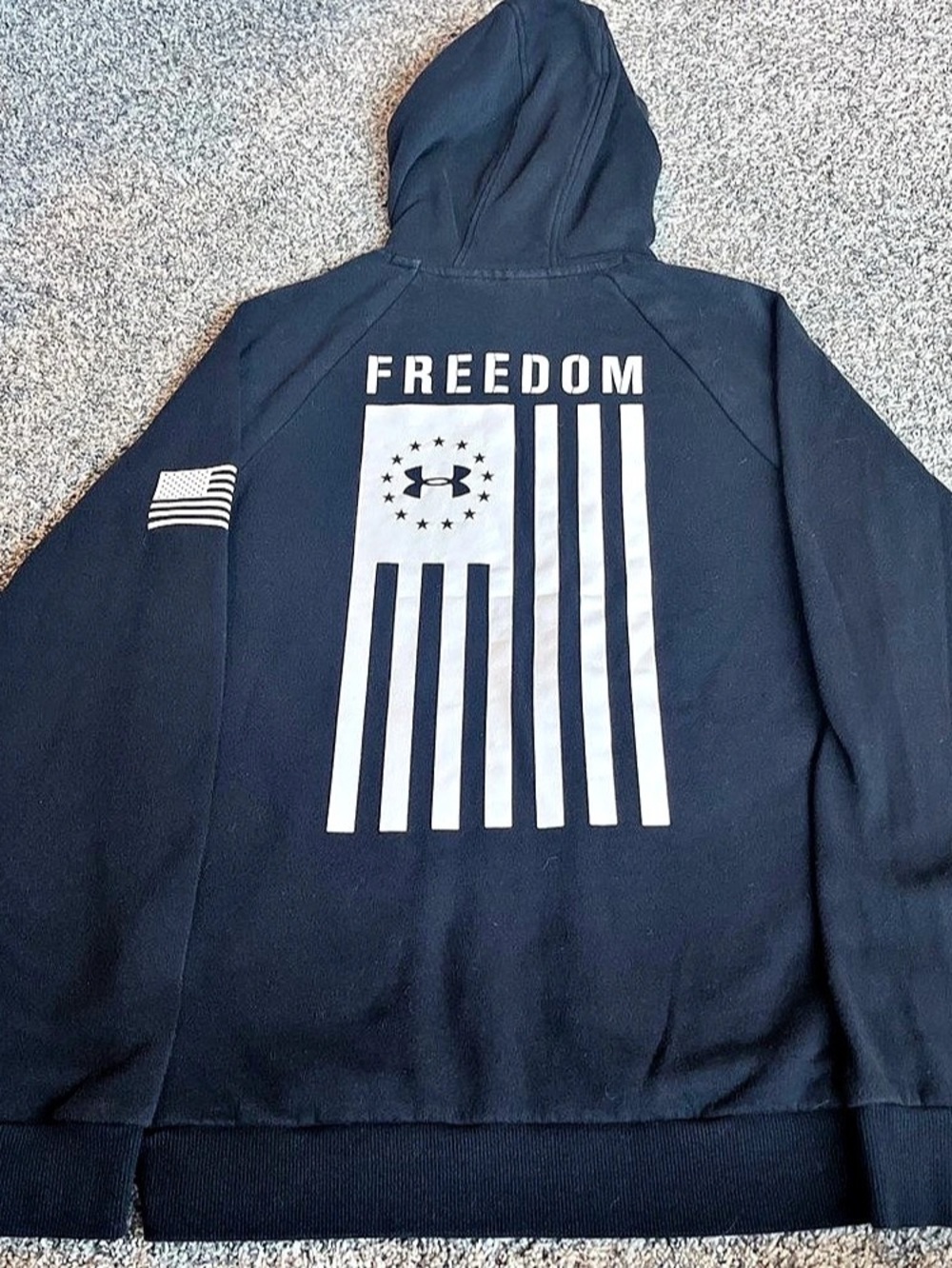 Under Armour Freedom Flag Hoodie Black Size Small - Picture 2 of 4